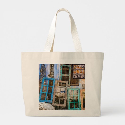 Farbige Fensterrahmen große Tasche (Rückseite)