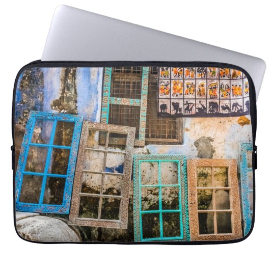 Farbige Fensterrahmen Laptopschutzhülle (Vorderseite)