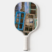 Farbige Fensterrahmen Pickleball Schläger (Rückseite)