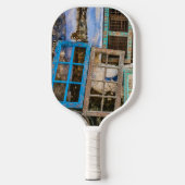 Farbige Fensterrahmen Pickleball Schläger (Vorderseite)