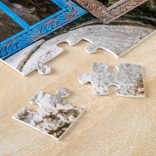 Farbige Fensterrahmen Puzzle (Seite)