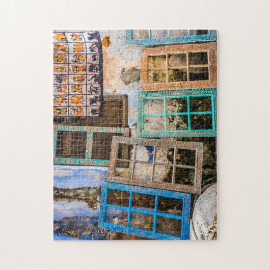 Farbige Fensterrahmen Puzzle (Vertikal)