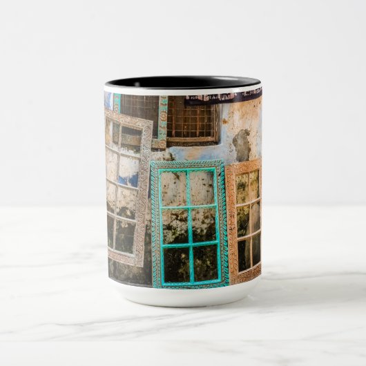 Farbige Fensterrahmen Tasse (Zentrum)