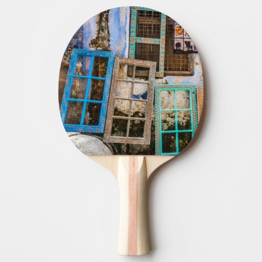 Farbige Fensterrahmen Tischtennis Schläger (Vorderseite)