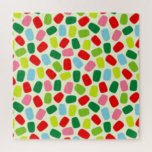 Farbige Festliche Zitrusgrüne Weihnachtsbonbons Puzzle