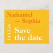 Farbige, fett Minimalistische Typografie Save the  Postkarte (Vorderseite)