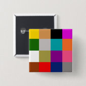 Farbige Fette Farbbalken-Musterdesign Button (Vorne & Hinten)