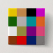 Farbige Fette Farbbalken-Musterdesign Button (Vorderseite)
