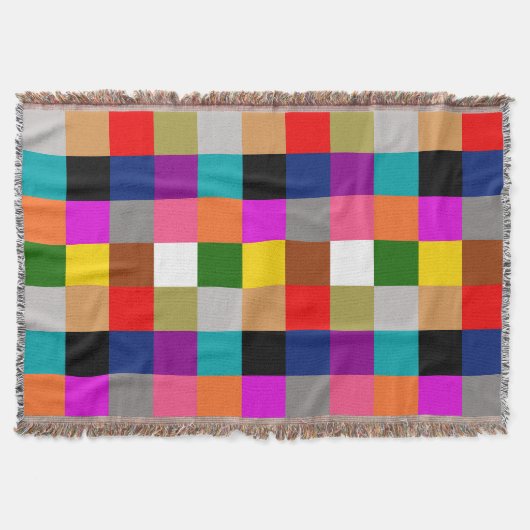 Farbige Fette Farbbalken-Musterdesign Decke (Vorderseite)
