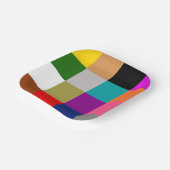 Farbige Fette Farbblöcke Musterdesign Pappteller (Gewinkelt)