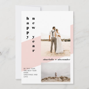 Farbige fettschrift rosa frohes neues jahr 2 foto feiertagskarte