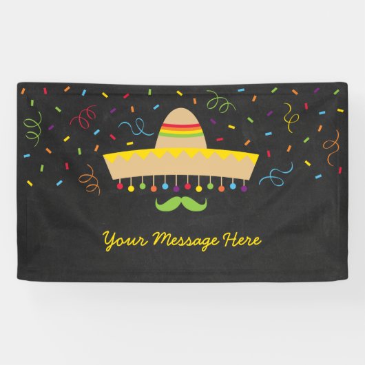 Farbige Fiesta Babydusche Banner (Horizontal)