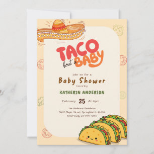 Farbige Fiesta-Mexikanische süße Taco-Baby-Party Einladung