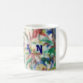 Farbige Fingeranstrich Art Kaffeetasse (VorderseiteRechts)