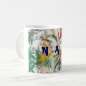 Farbige Fingeranstrich Art Kaffeetasse (Vorderseite Links)