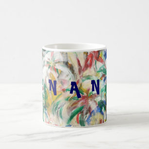 Farbige Fingeranstrich Art Kaffeetasse
