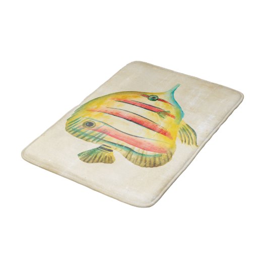 Farbige Fische Badematte (Schrägansicht)