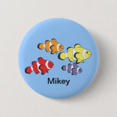 Farbige Fische Button (Vorderseite)