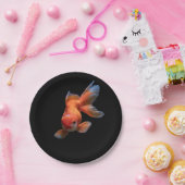 Farbige Fische Druckkunst mit Tellern aus Papier Pappteller (Party)