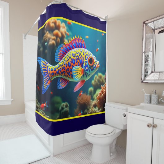 Farbige Fische Duschvorhang (Beispiel)