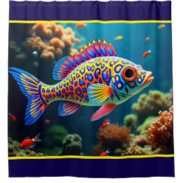 Farbige Fische Duschvorhang