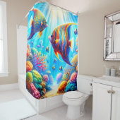 Farbige Fische Duschvorhang (Beispiel)
