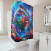 Farbige Fische Duschvorhang (Beispiel)