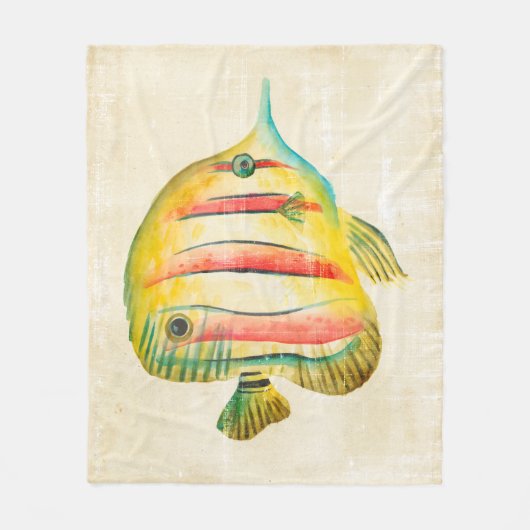 Farbige Fische Fleecedecke (Vorderseite)