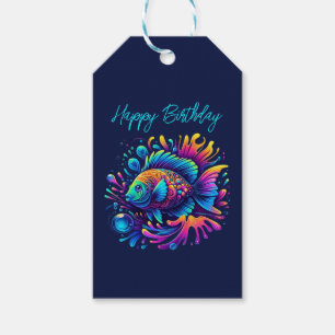 Farbige Fische Geschenkanhänger