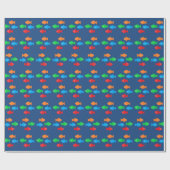 Farbige Fische Geschenkpapier (Flach)