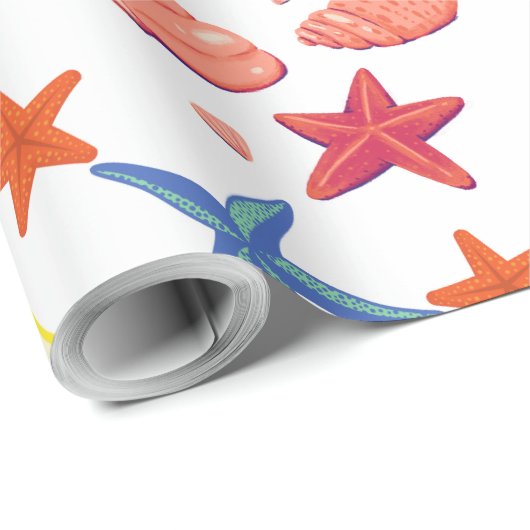 Farbige Fische Geschenkpapier (Rolleneckpunkt)