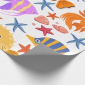 Farbige Fische Geschenkpapier (Ecke)