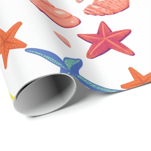 Farbige Fische Geschenkpapier (Rolleneckpunkt)