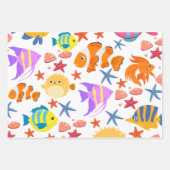 Farbige Fische Geschenkpapier Set (Vorderseite 3)