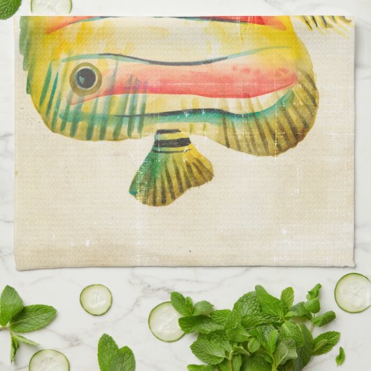 Farbige Fische Handtuch (Gefaltet)