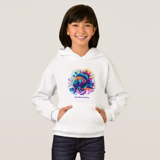 Farbige Fische Hoodie (Vorne ganz)