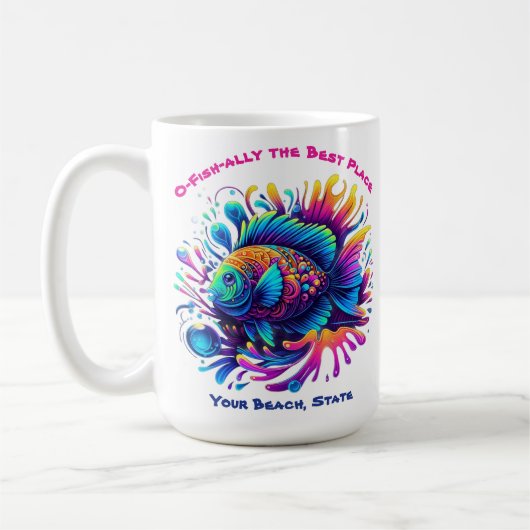 Farbige Fische Kaffeetasse (Links)