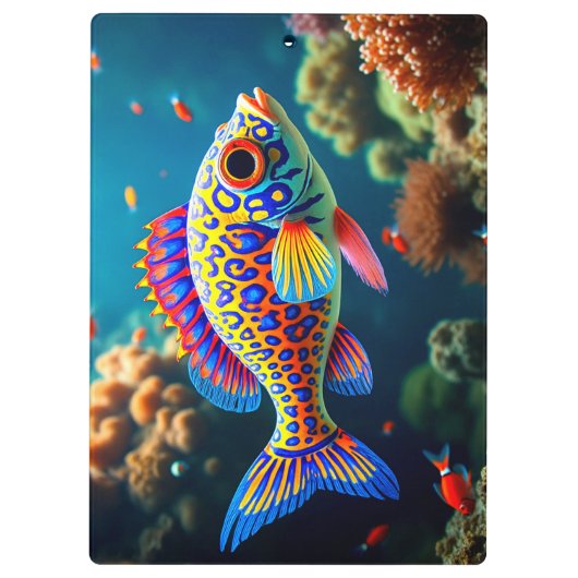 Farbige Fische Klemmbrett (Rückseite)