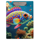 Farbige Fische Klemmbrett (Vorderseite)