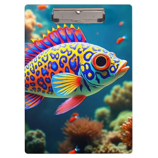 Farbige Fische Klemmbrett (Vorderseite)