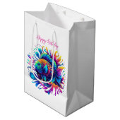 Farbige Fische Mittlere Geschenktüte (Vorderseite Schrägansicht)