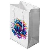Farbige Fische Mittlere Geschenktüte (Rückseite Schrägansicht)