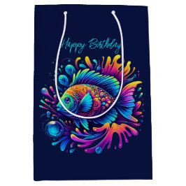 Farbige Fische Mittlere Geschenktüte