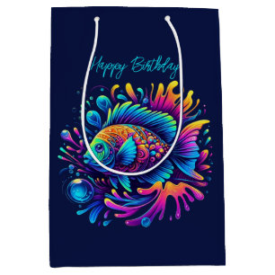 Farbige Fische Mittlere Geschenktüte