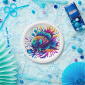 Farbige Fische Pappteller (Party)