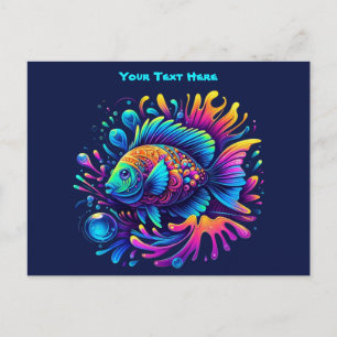 Farbige Fische Postkarte