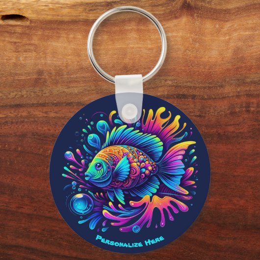 Farbige Fische Schlüsselanhänger (Rückseite)