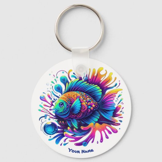 Farbige Fische Schlüsselanhänger (Rückseite)