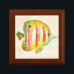 Farbige Fische Schmuckschachtel<br><div class="desc">Farbenfrohe Aquarium Fisch 2 Künstlerin: Chariklia Zarria</div>