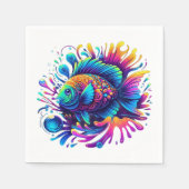 Farbige Fische Serviette (Vorderseite)